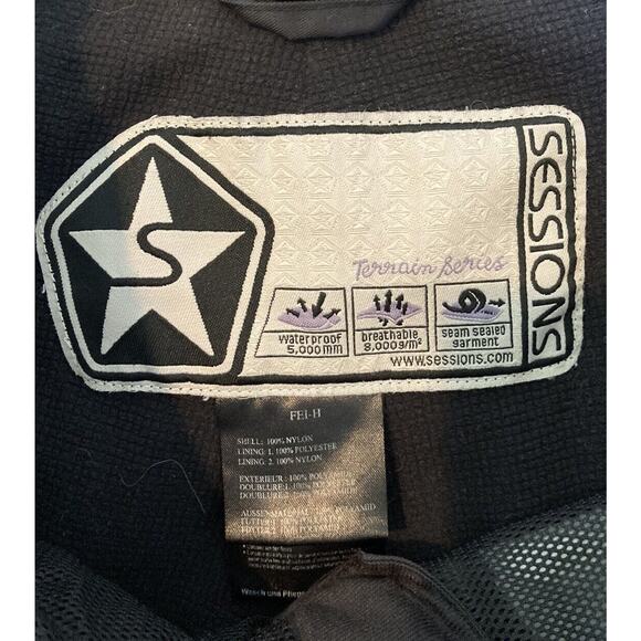 Sessions Cargo Winter 5k Waterproof Snow Pants Size Large Women’s Black - Picture 3 of 10